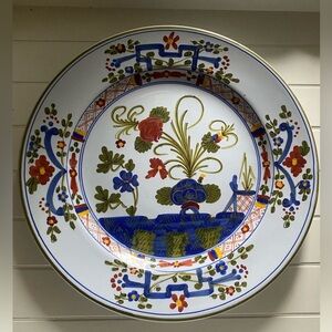 Italian Vintage Faïence "Carnation" Pattern plate 8”